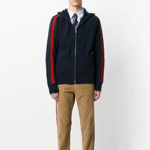 Gucci web stripe knitted "Loved" hoodie